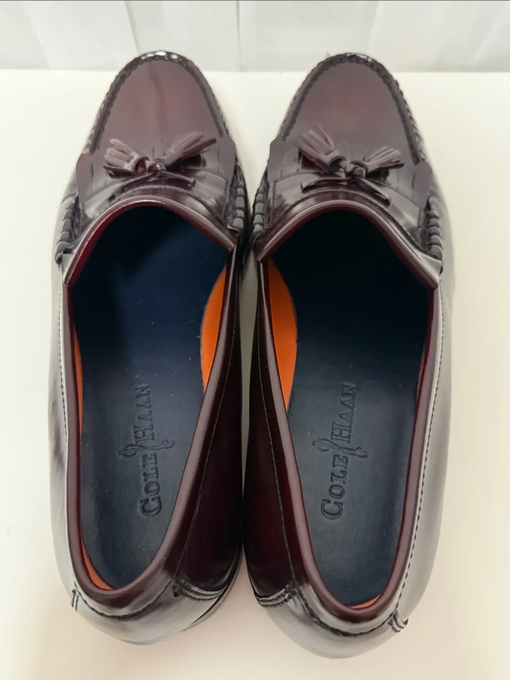 Men’s 9.5 Cole Haan Men's Dark Burgundy Tassel Leather Loafers